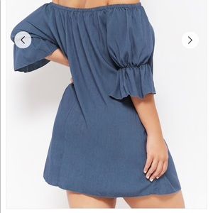 Forever 21 Plus Jean Off the Shoulder Dress